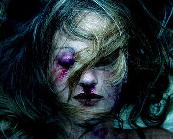 One Kiss Will Bring Me Back to Life, makeup, colors, waiting, kiss, blood, dead, rotting, woman HD wallpaper