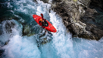 Whitewater adventure, Thrilling canoeing, Wild rapids, Nature's exhilaration HD wallpaper