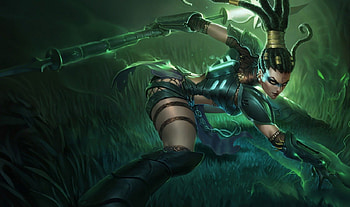 Headhunter Nidalee, league of legends, nidalee, headhunter, green HD wallpaper