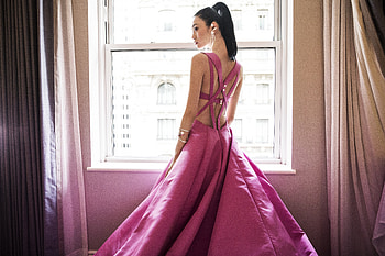 Pink Dress Girl Met Gala, girls, model HD wallpaper