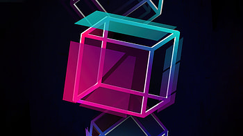 Cubes, floater, abstract, colorful edges HD wallpaper