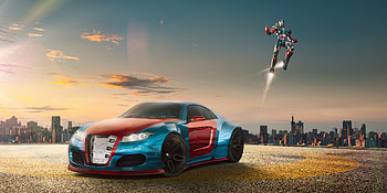 War Machine Car Artwork, war-machine, super-heroes, artwork, artist, digital-art HD wallpaper
