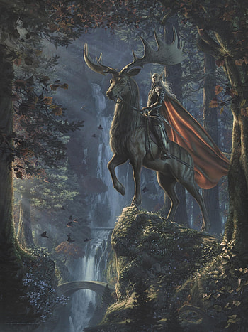 Jerry Vanderstelts, Elven art, Beautiful illustrations, Fantasy world HD phone wallpaper