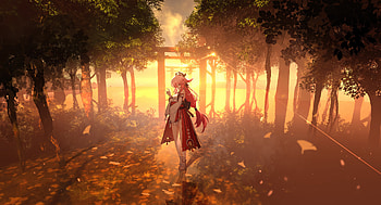 Yae Miko Genshin Impact, yae-miko, genshin-impact, games, 2024-games, pixiv, video-games HD wallpaper
