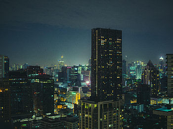 Cities, Night, Building, Night City, Tower HD wallpaper