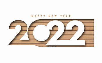 Happy New Year 2022, white background, wooden numbers, 2022 New Year, 2022 concepts, 2022 greeting card HD wallpaper