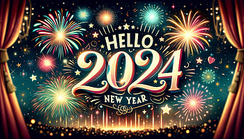 Hello 2024, 2024, New Year 2024, New Year, fireworks, celebration HD wallpaper