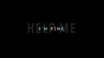 I Am Fine , typography, dark, black HD wallpaper