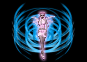 Glowing Pink Angel, sexy, angel, pink, glowing HD wallpaper