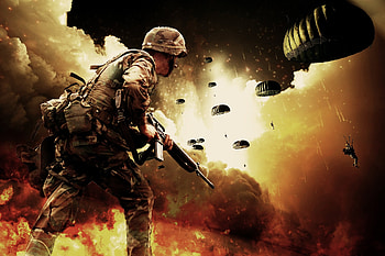 Soldiers War Battlefield Explosion, soldiers, war, battlefield, explosion HD wallpaper