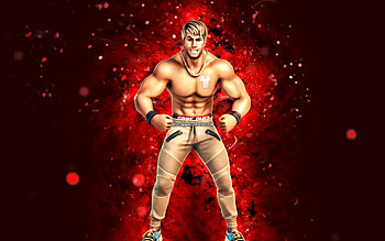 Dude, , red neon lights, Fortnite Battle Royale, Fortnite characters, Dude Skin, Fortnite, Dude Fortnite HD wallpaper
