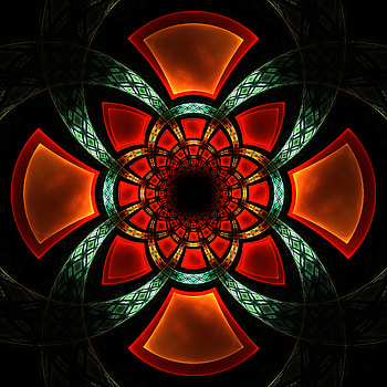 Abstract, Pattern, Fractal, Glow, Symmetry HD phone wallpaper