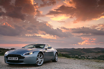 Sunset, Aston Martin, Cars, Side View, Vantage HD wallpaper