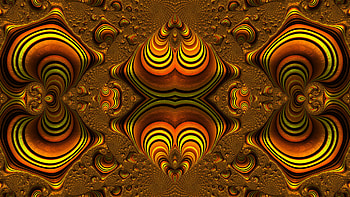 Trippy Psychedelic Fractal, trippy, psychedelic, aesthetic, orange (Color), Abstract, fractal HD wallpaper