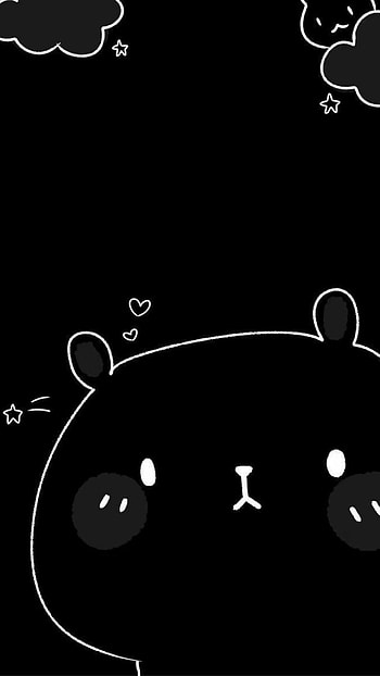 Blackbear, black, bear, cute HD phone wallpaper