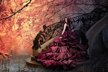 For better Times, lady, autumn, water, forest, woman HD wallpaper