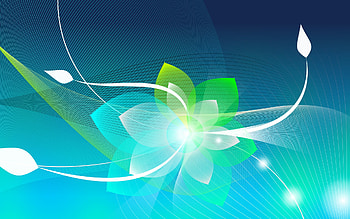 Wireframe Flower, blue, abstract, art, green HD wallpaper