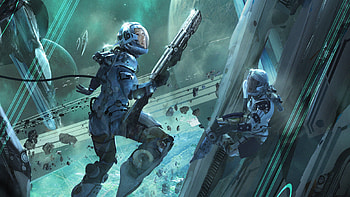 Critical Situation, artist, artwork, digital-art, astronaut, deviantart HD wallpaper