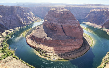 Horseshoe Bend, AZ, mountains, water, rocks, river, usa, canyons HD wallpaper