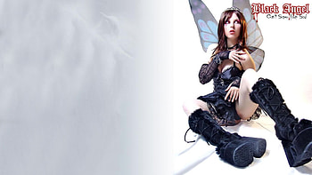 Black Angel, wings, beautiful, woman HD wallpaper