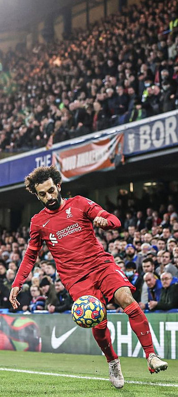 Mo Salah, Red, Liverpool, stadium, football HD phone wallpaper
