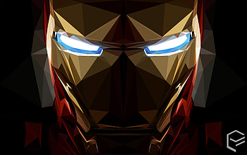 Iron Man Low Poly Artwork, iron-man, low-poly, artwork, art, artist, digital-art, behance HD wallpaper