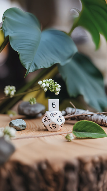 Serene Dice: A Nature-Inspired , nature, stone, wood, plant HD phone wallpaper