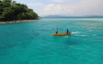 Nature, Children, Boat, Island, Blue Water, Thailand HD wallpaper