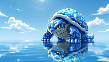 Epic Blue Monster: Ultra Adventure, blue, monster, Blastoise (Pokémon), Pokemon, water HD wallpaper