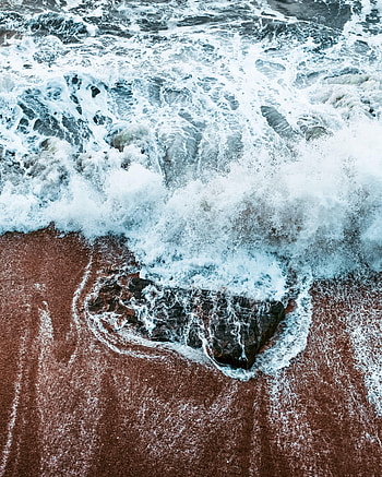 Nature, Water, Sand, Rock, Coast, Stone, Foam HD phone wallpaper