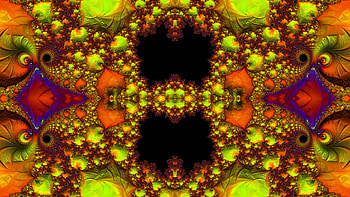 Trippy Psychedelic Fractal, trippy, psychedelic, aesthetic, yellow, Abstract, fractal HD wallpaper