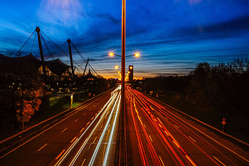 Cities, Night, Shine, Light, Road, Movement, Traffic HD wallpaper