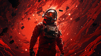 Astronaut Odyssey: Sci-Fi Space Opera, Sci Fi, astronaut, space opera, space, red HD wallpaper