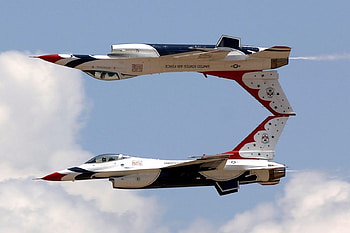 Mirror View, jet, military, planes, stunt, US military HD wallpaper