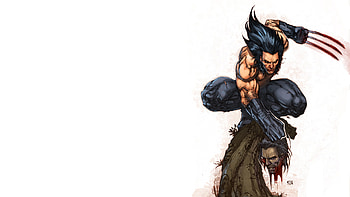 Wolverine Head White Blood Marvel | | 71515 . HD wallpaper
