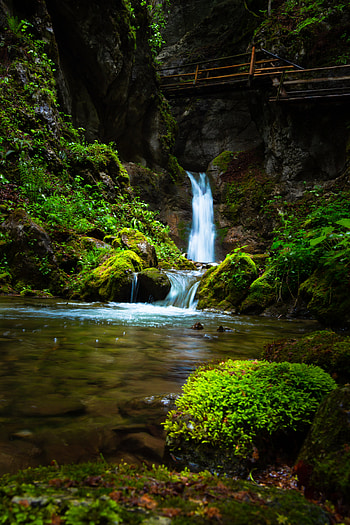 Nature, Water, Rock, Waterfall, Creek, Brook HD phone wallpaper