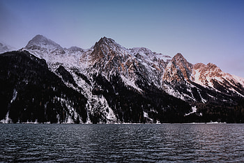 Nature, Water, Rivers, Mountains, Snow, Vertex, Tops HD wallpaper