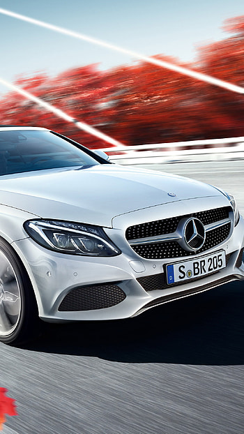 Mercedes Benz on Road, mercedes benz, car, mercedes, benz HD phone wallpaper