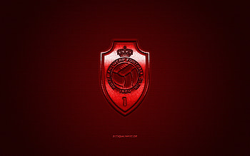 Royal Antwerp FC, Belgian football club, Jupiler Pro League, red logo, red carbon fiber background, Belgian First Division A, football, Antwerp, Belgium, Royal Antwerp FC logo HD wallpaper