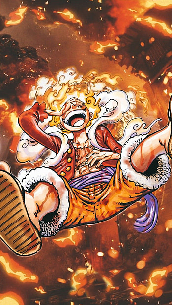 Luffy, Gear_Five, Kaido, Wano, Nika, Joy_Boy, Manga, Onigashima HD phone wallpaper