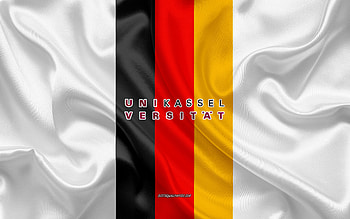 University of Kassel Emblem, German Flag, University of Kassel logo, Kassel, Germany, University of Kassel HD wallpaper