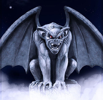 Gargoyle, winged, fantasy, grotesque, evil HD wallpaper