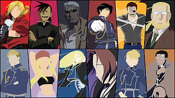Fullmetal Alchemist, Ling Yao, Wrath (Full Metal Alchemist), Anime, Edward Elric, Jean Havoc, Maes Hughes, Olivier Mira Armstrong, Riza Hawkeye, Roy Mustang, Scar (Fullmetal Alchemist), Trisha Elric, Van Hohenheim, Winry Rockbell HD wallpaper
