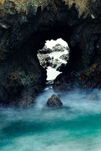 Nature, Water, Stones, Rocks, Cave HD phone wallpaper