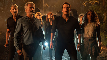 Chris Pratt Sam Neill Jeff Goldblum DeWanda Wise Bryce Dallas Howard Jurassic World Dominion HD wallpaper