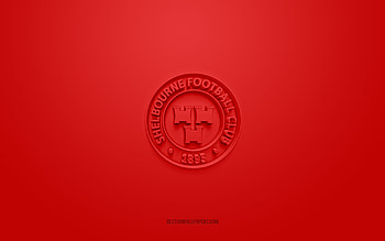 Shelbourne FC, creative 3D logo, red background, Irish football team, League of Ireland Premier Division, Dublin, Ireland, 3d art, football, Shelbourne FC 3d logo HD wallpaper
