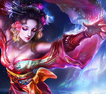 Magical Lights, angel, souls, magic, elemental HD wallpaper