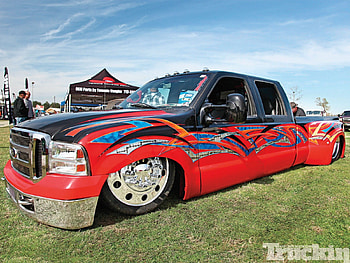 Ford Dually, Truck, Lowered, Custom Paint, 4 Doors HD wallpaper