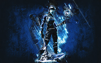 Fortnite Permafrost Raider Skin, Fortnite, main characters, blue stone background, Permafrost Raider, Fortnite skins, Permafrost Raider Skin, Permafrost Raider Fortnite, Fortnite characters HD wallpaper