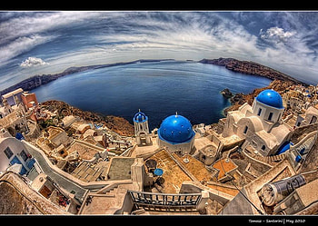 Oia, Santorini, greece, oia, fantasy, beautiful, santorini HD wallpaper